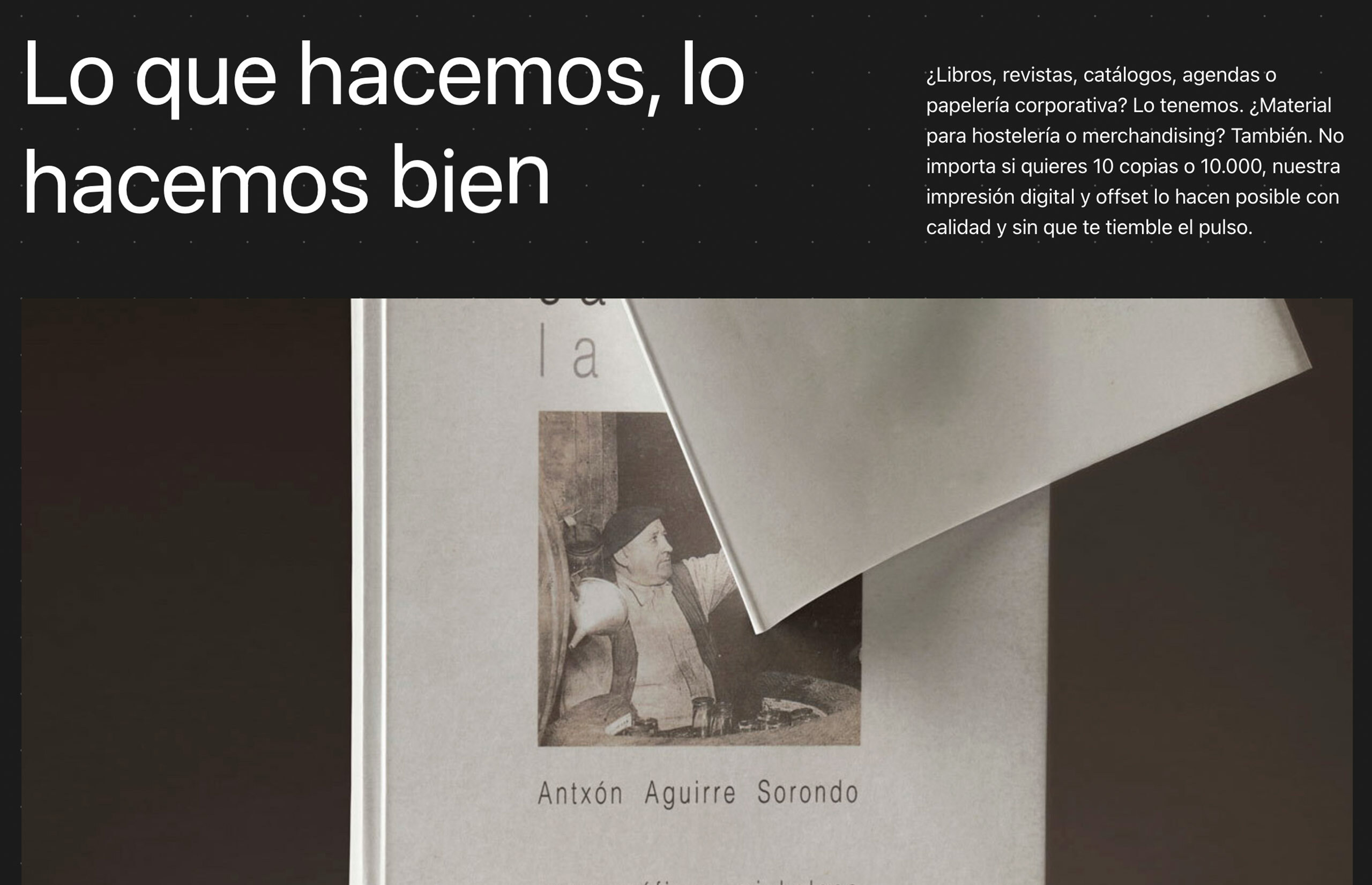 ▷ Ejemplo de página web para artes gráficas [A medida]