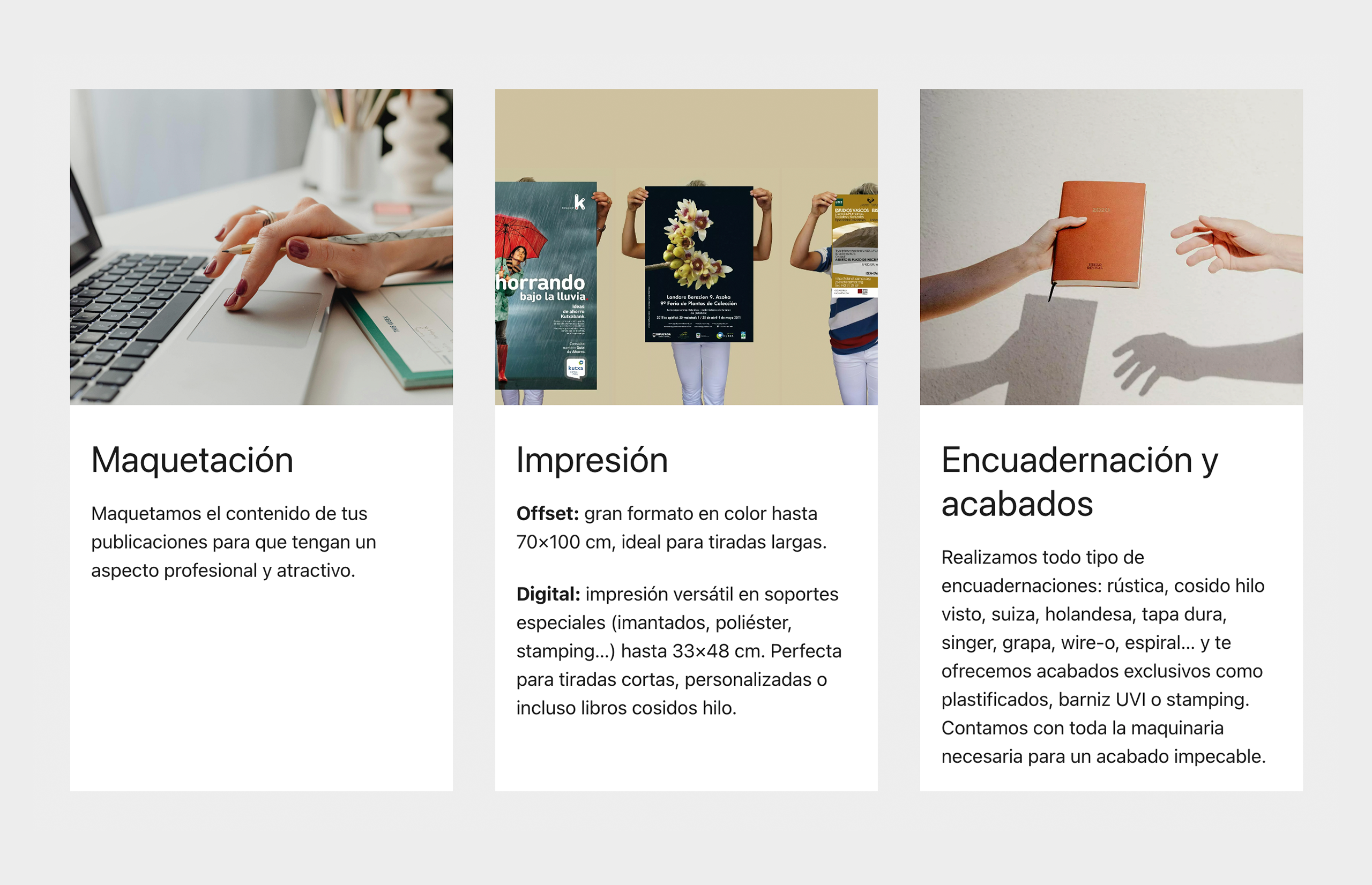 ▷ Ejemplo de página web para artes gráficas [A medida]