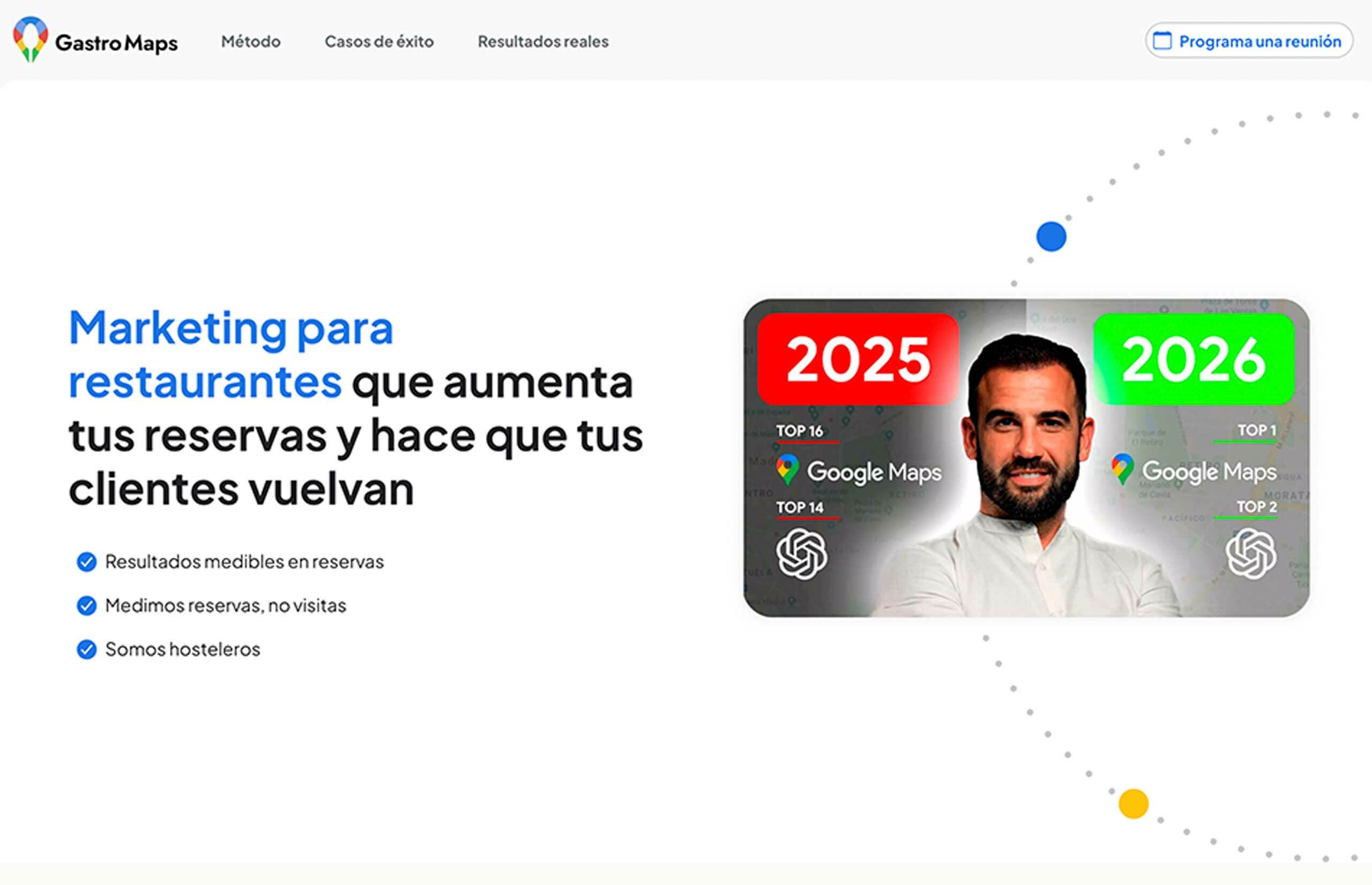 ▷ Ejemplo de página web marketing para restaurantes [A medida]