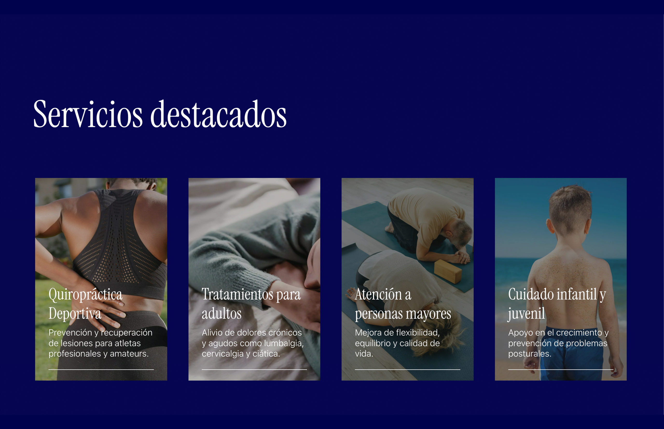 ▷ Ejemplo de página web para quiroprácticos [A medida]