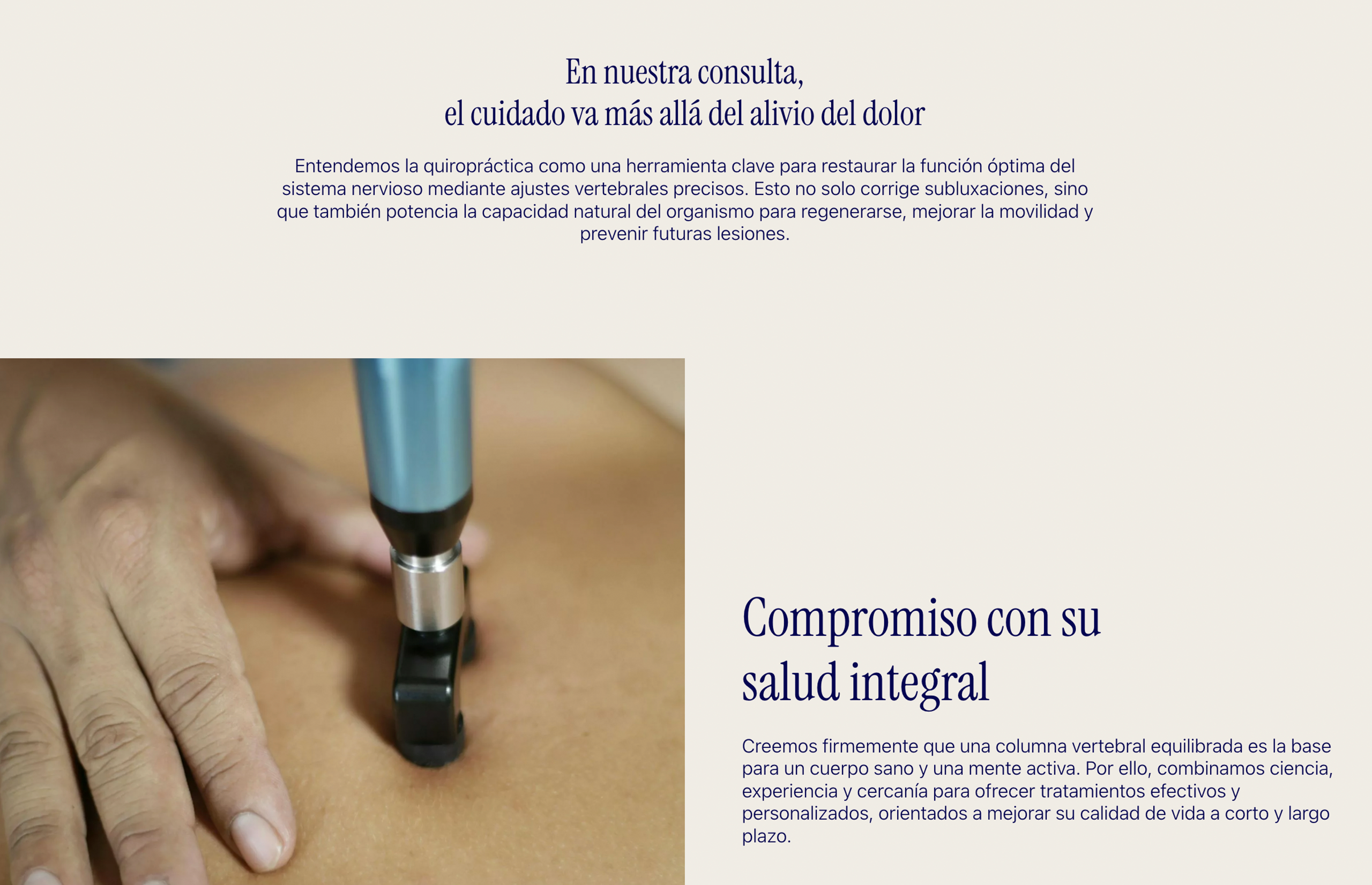 ▷ Ejemplo de página web para quiroprácticos [A medida]