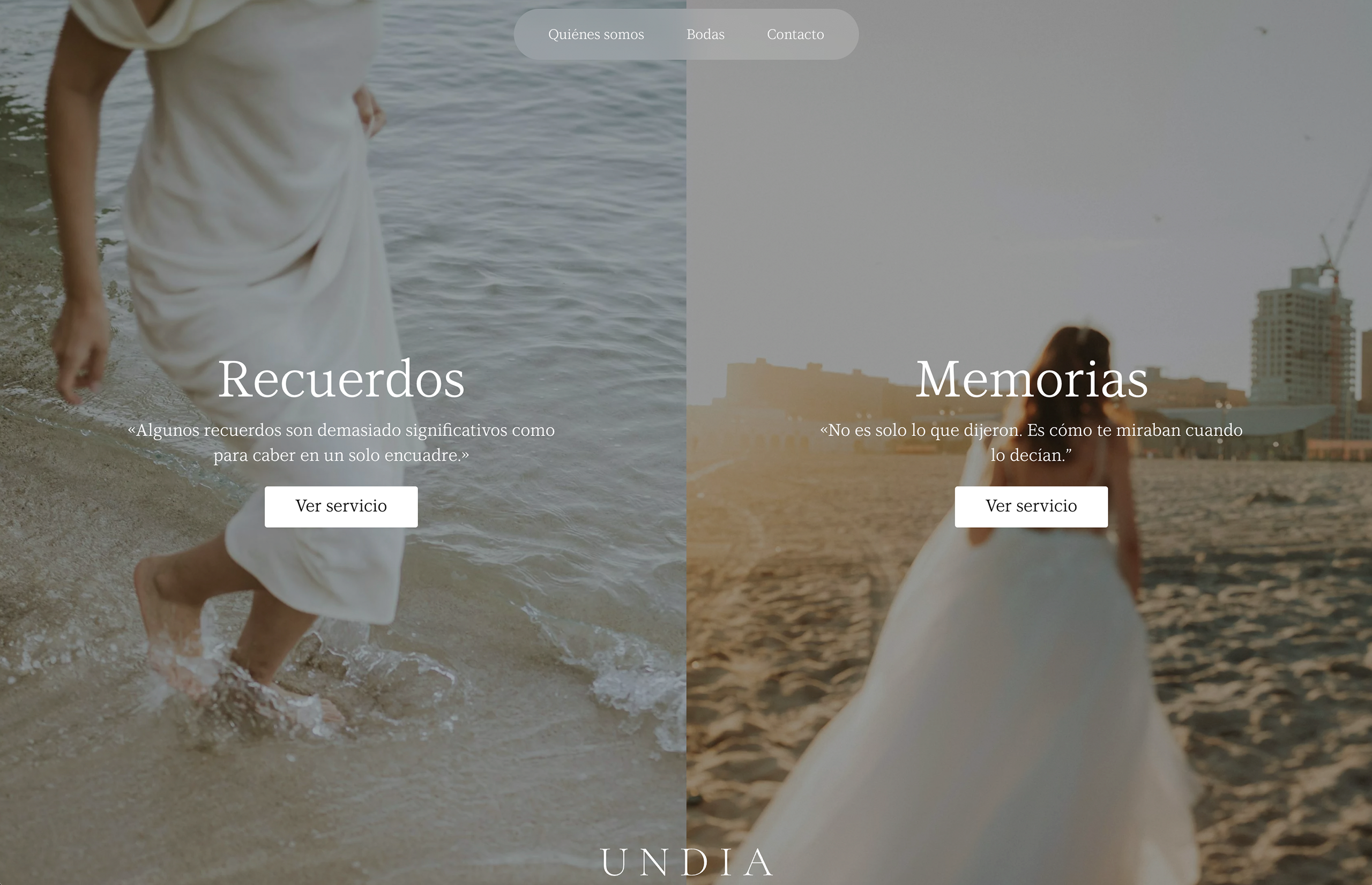 ▷ Ejemplo de página web para videos de bodas [A medida]
