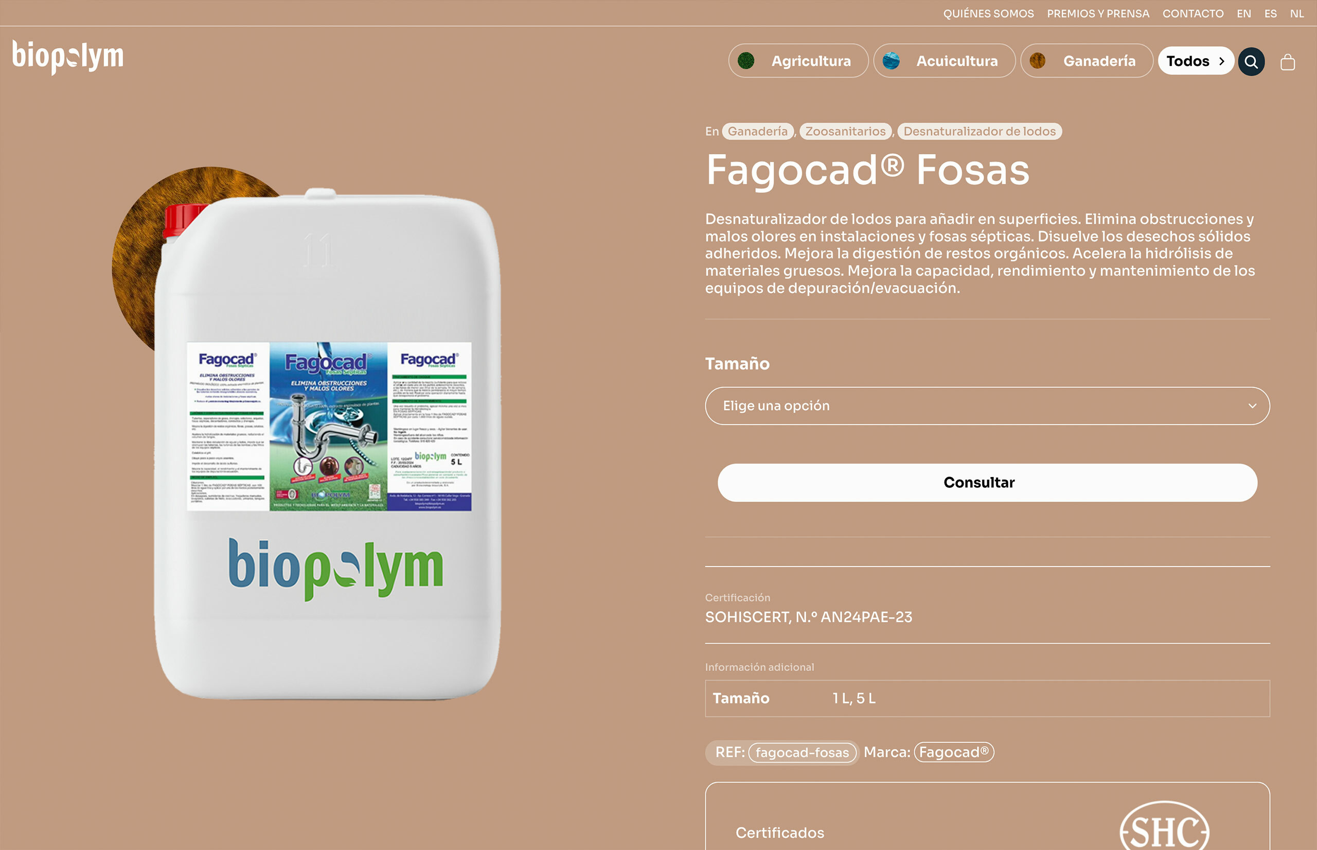 ▷ Ejemplo de página web para tienda biotecnológica [A medida]