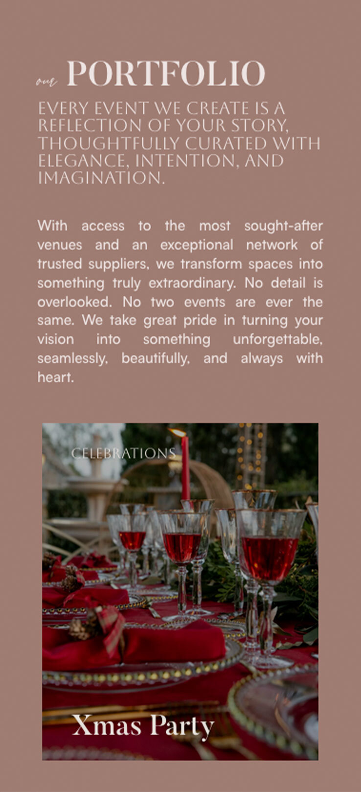 ▷ Ejemplo de página web para Organizadora de eventos [A medida]