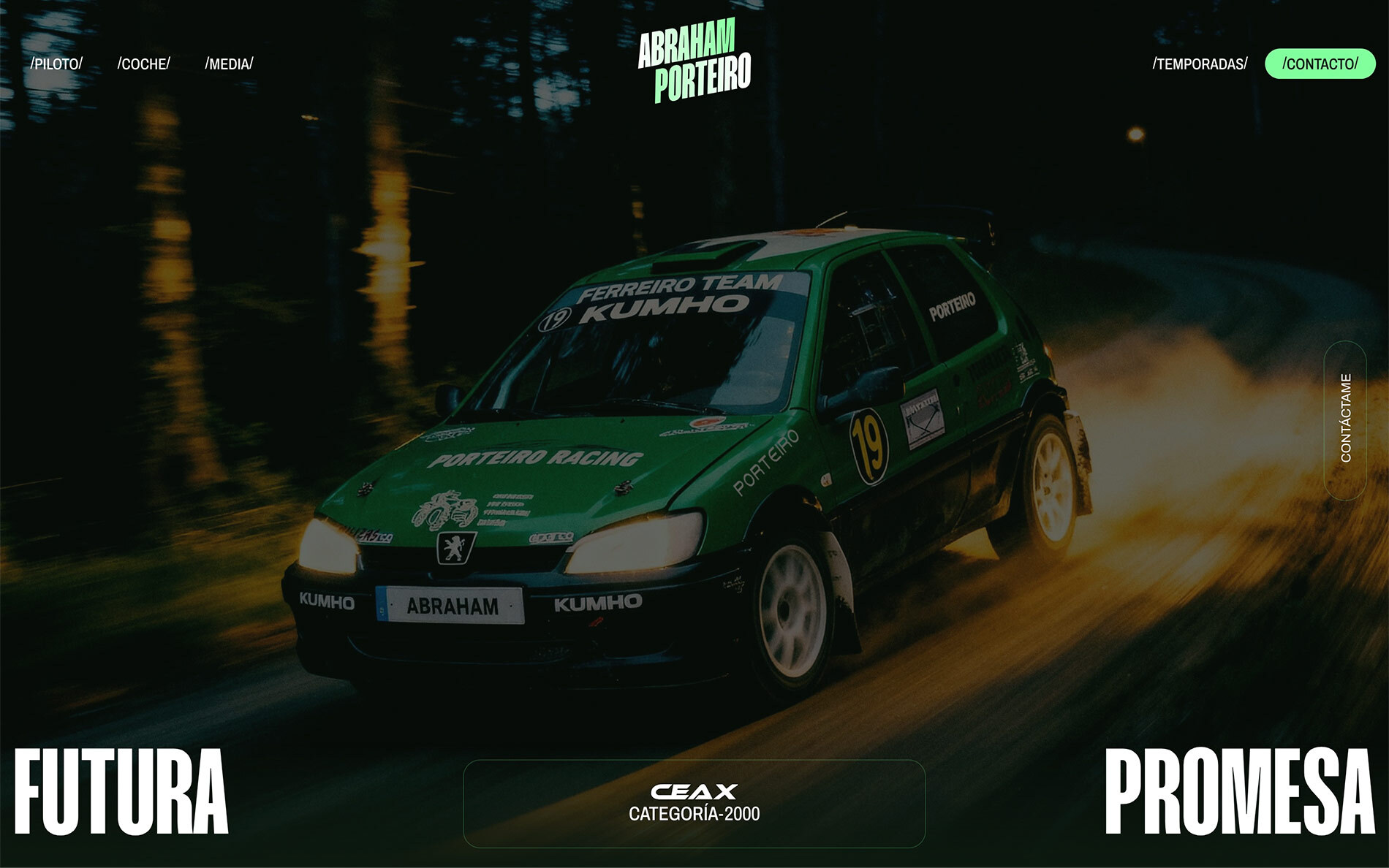 ▷ Ejemplo de página web para Piloto de Rally [A medida]