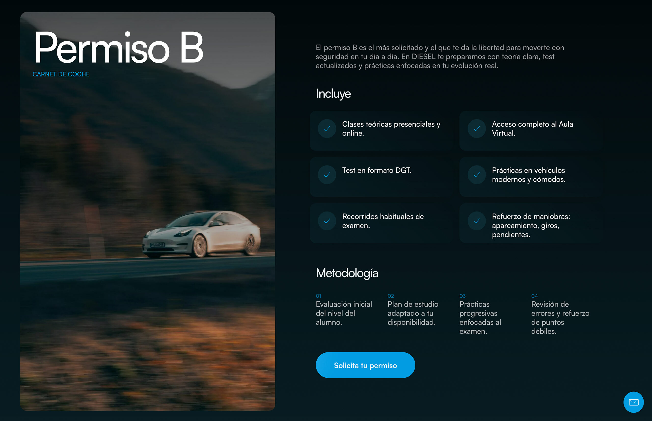 ▷ Ejemplo de página web para Autoescuela [A medida]