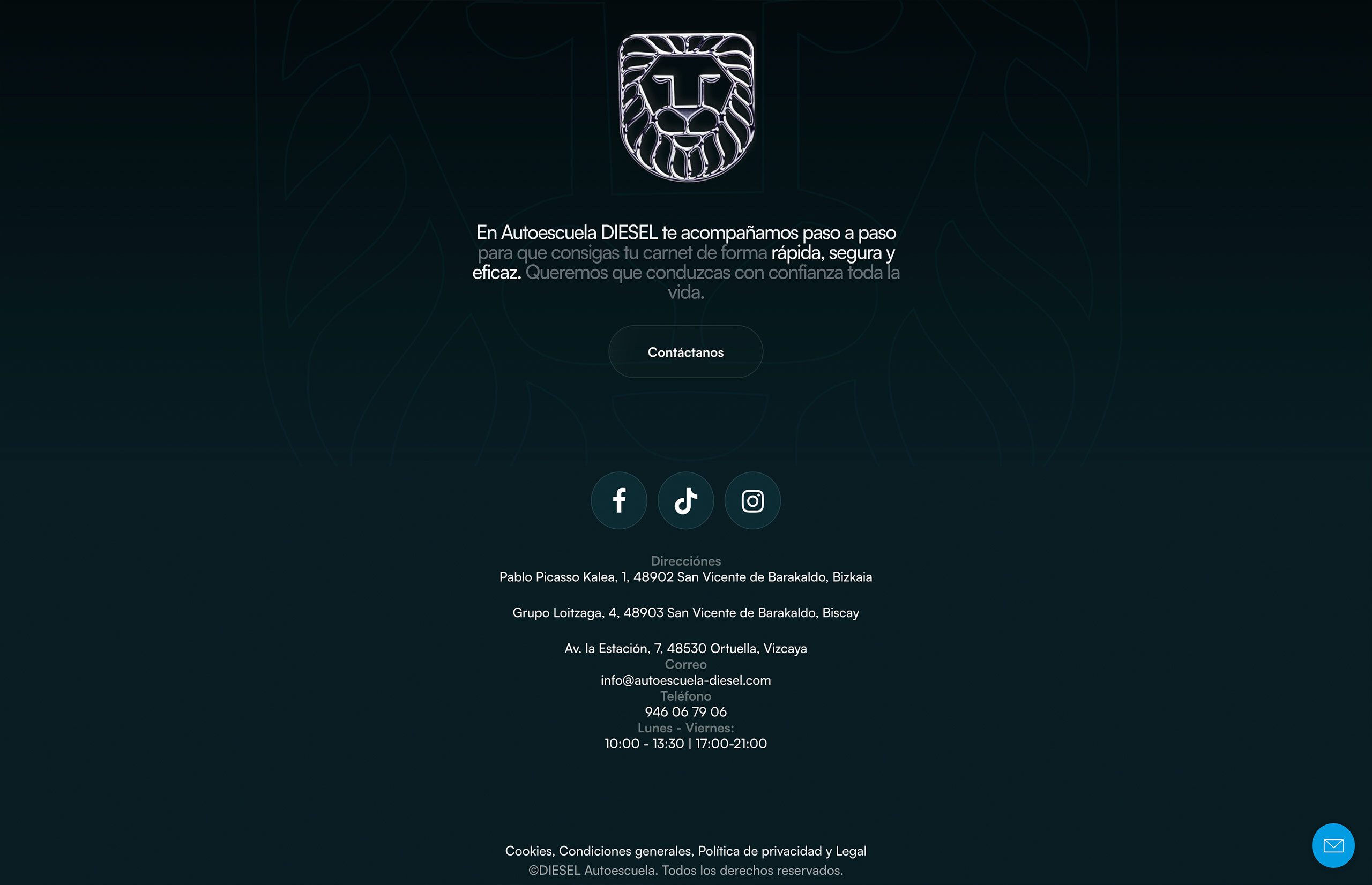 ▷ Ejemplo de página web para Autoescuela [A medida]