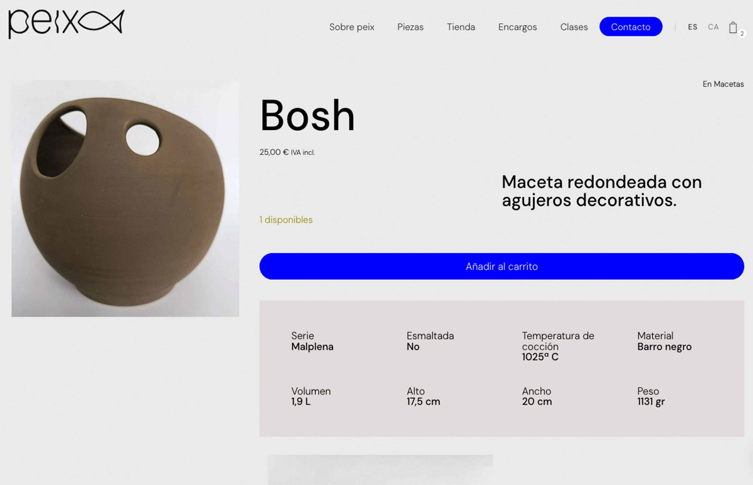 ▷ Ejemplo de página web para Tienda cerámica artesanal [A medida]