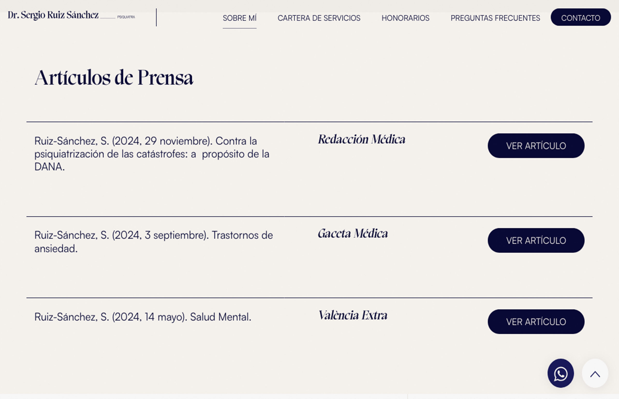 ▷ Ejemplo de página web para Psiquiatría [A medida]