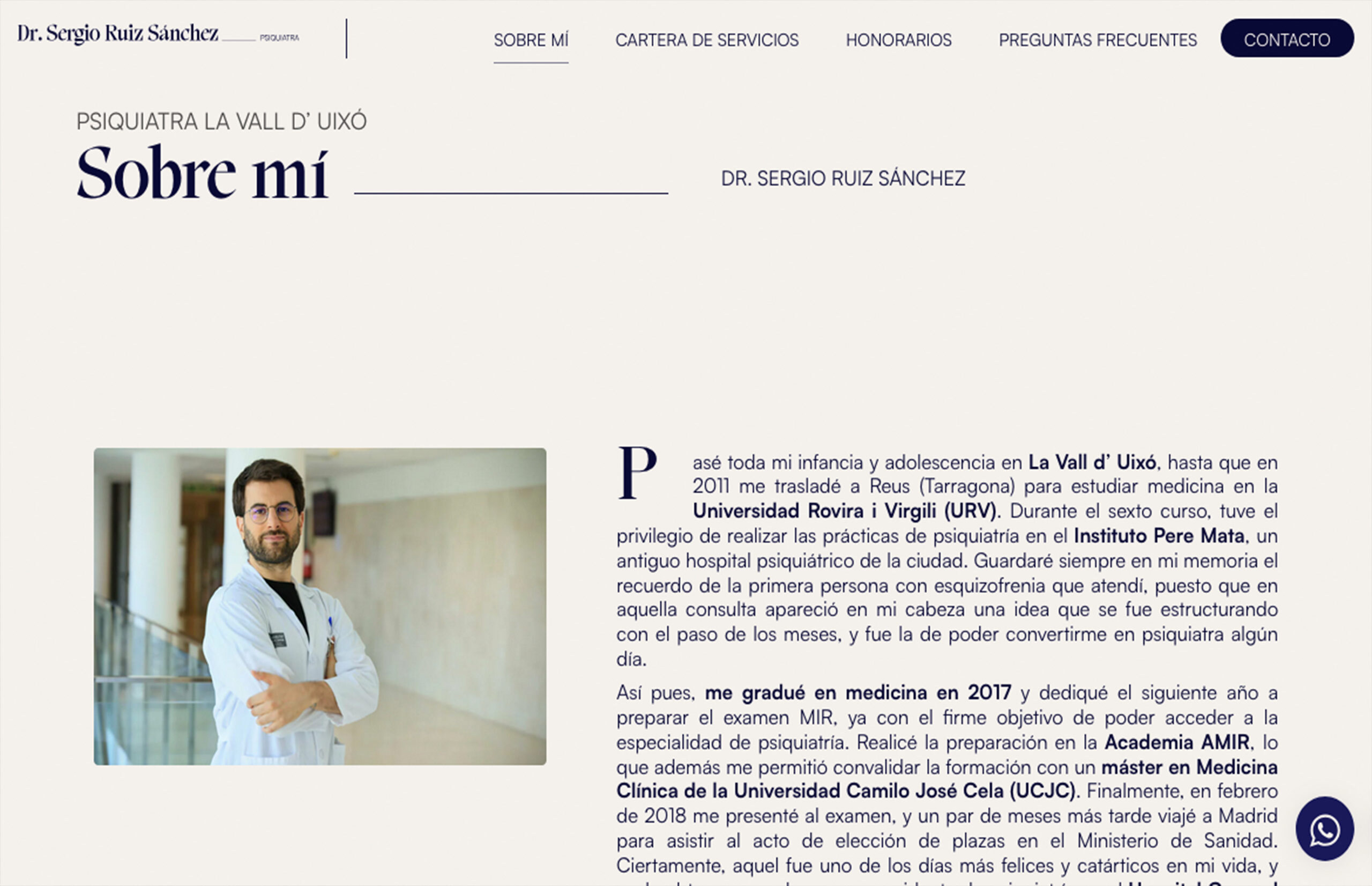 ▷ Ejemplo de página web para Psiquiatría [A medida]