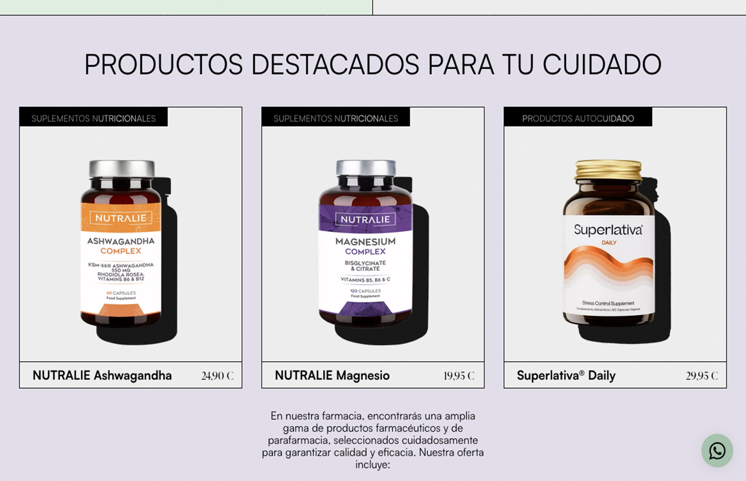▷ Ejemplo de página web para Farmacia[A medida]