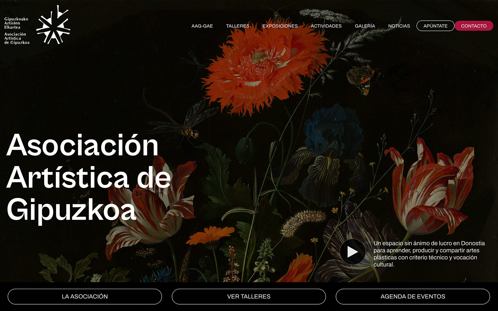 ▷ Ejemplo de página web para asociación artística [A medida]