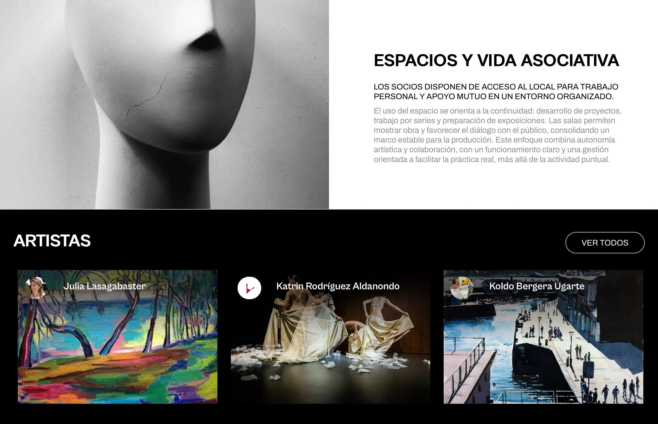 ▷ Ejemplo de página web para asociación artística [A medida]