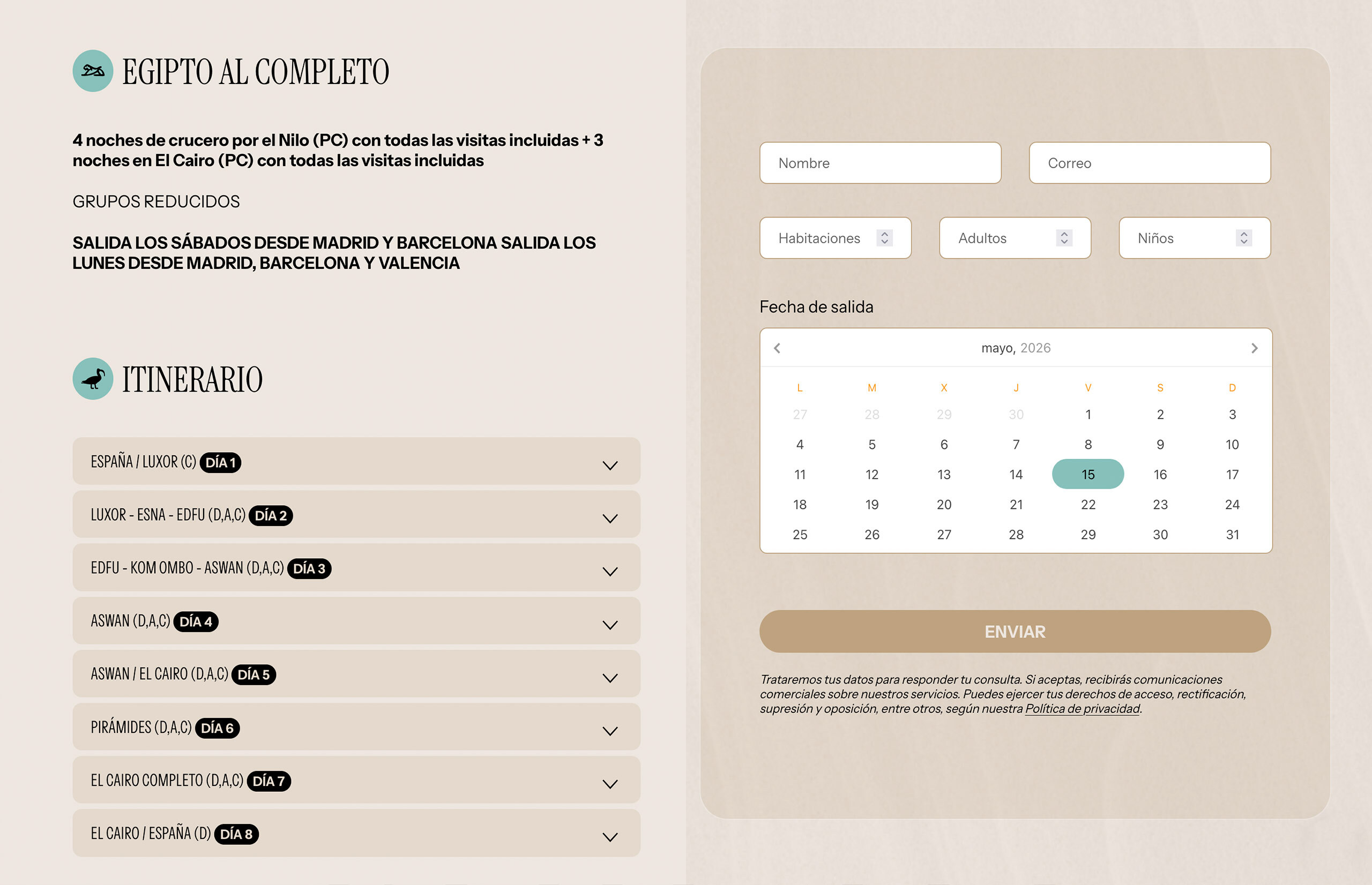 ▷ Ejemplo de página web para agencia de viajes [A medida]