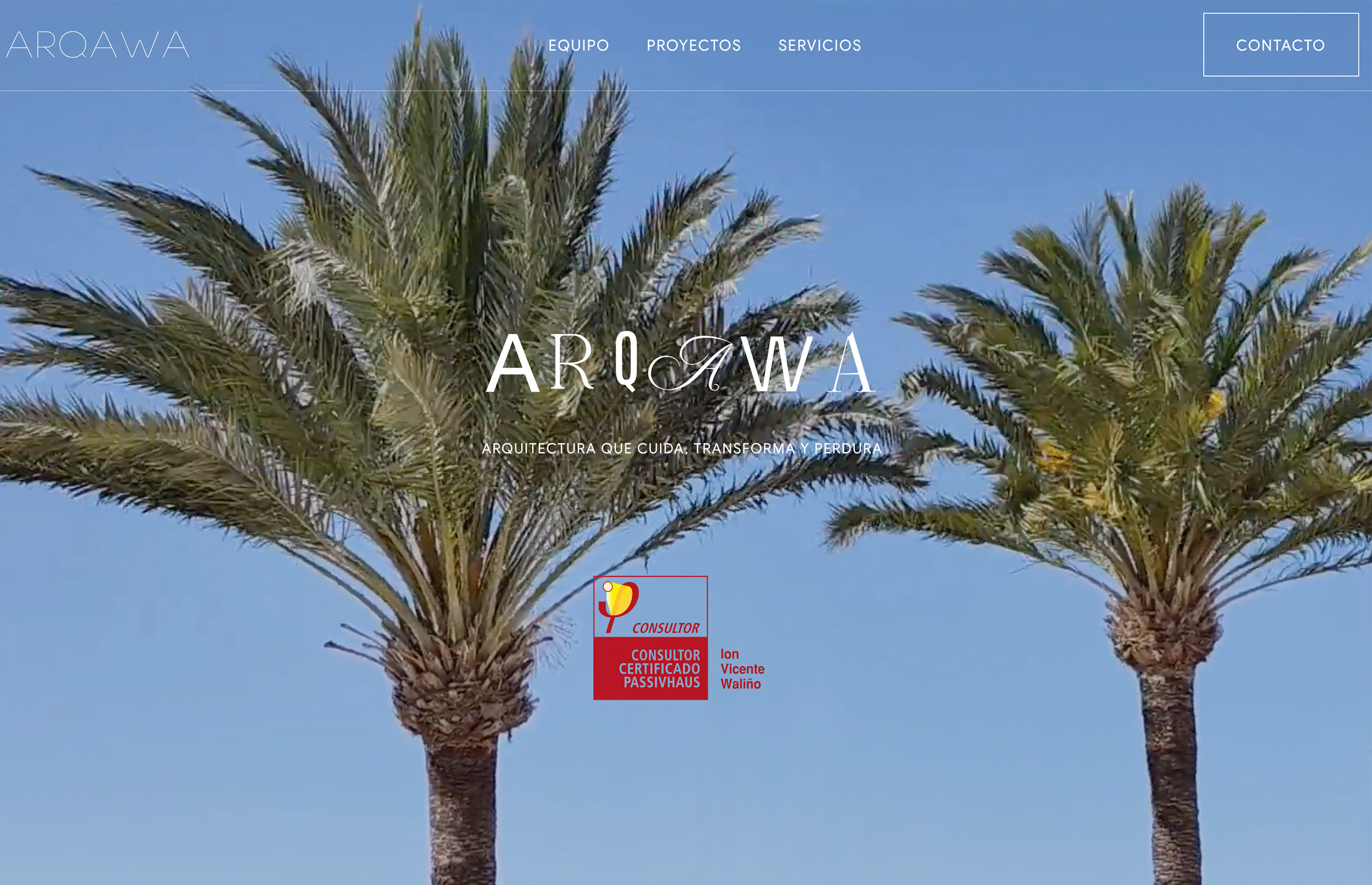 ▷ Ejemplo de página web para arquitectura [A medida]
