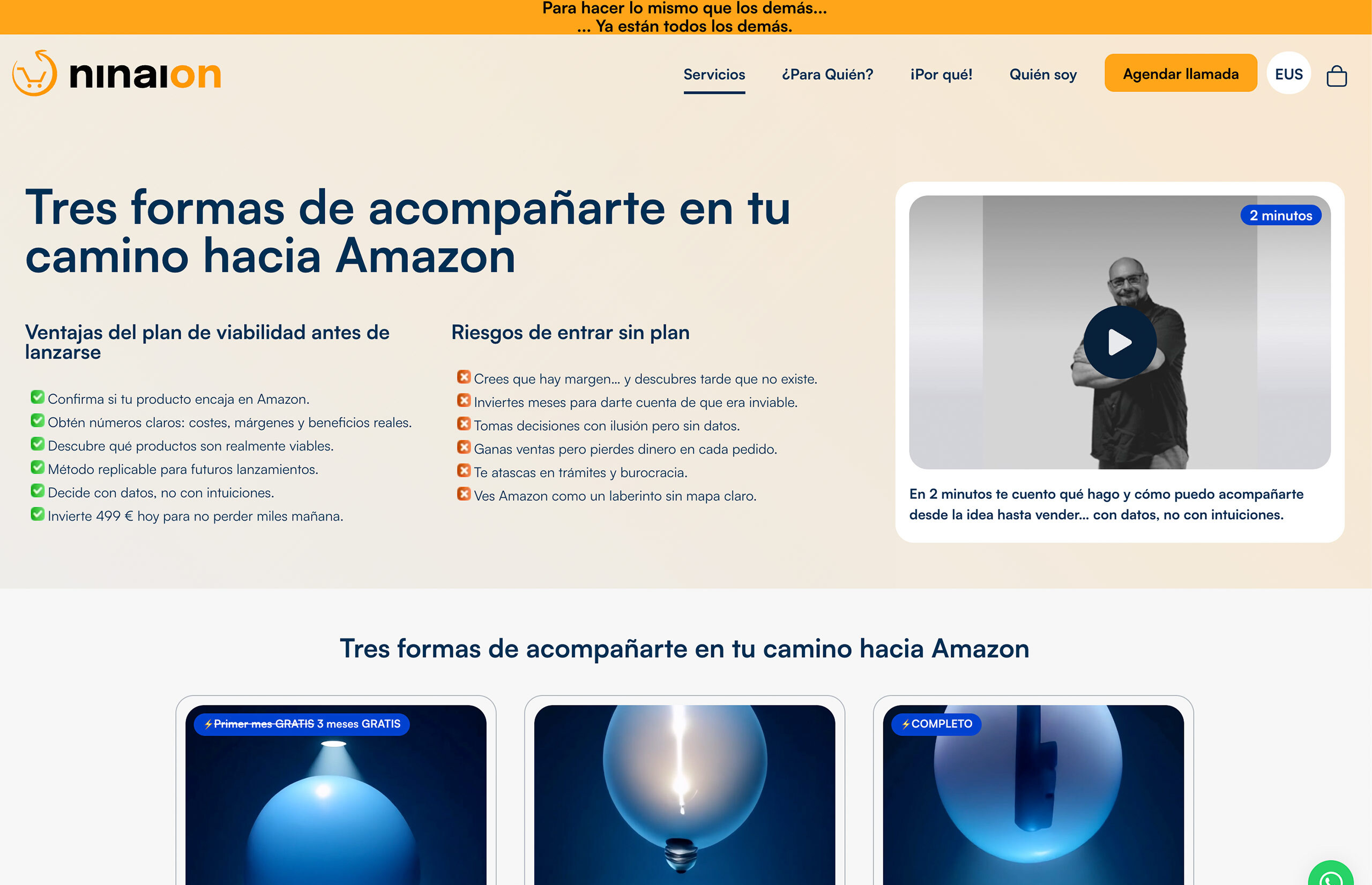 ▷ Ejemplo de página web para vender en Amazon [A medida]
