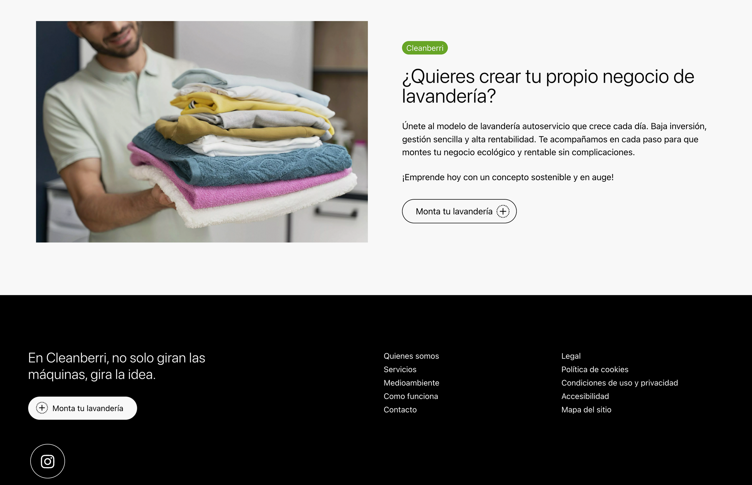 ▷ Ejemplo de página web para lavandería [A medida]