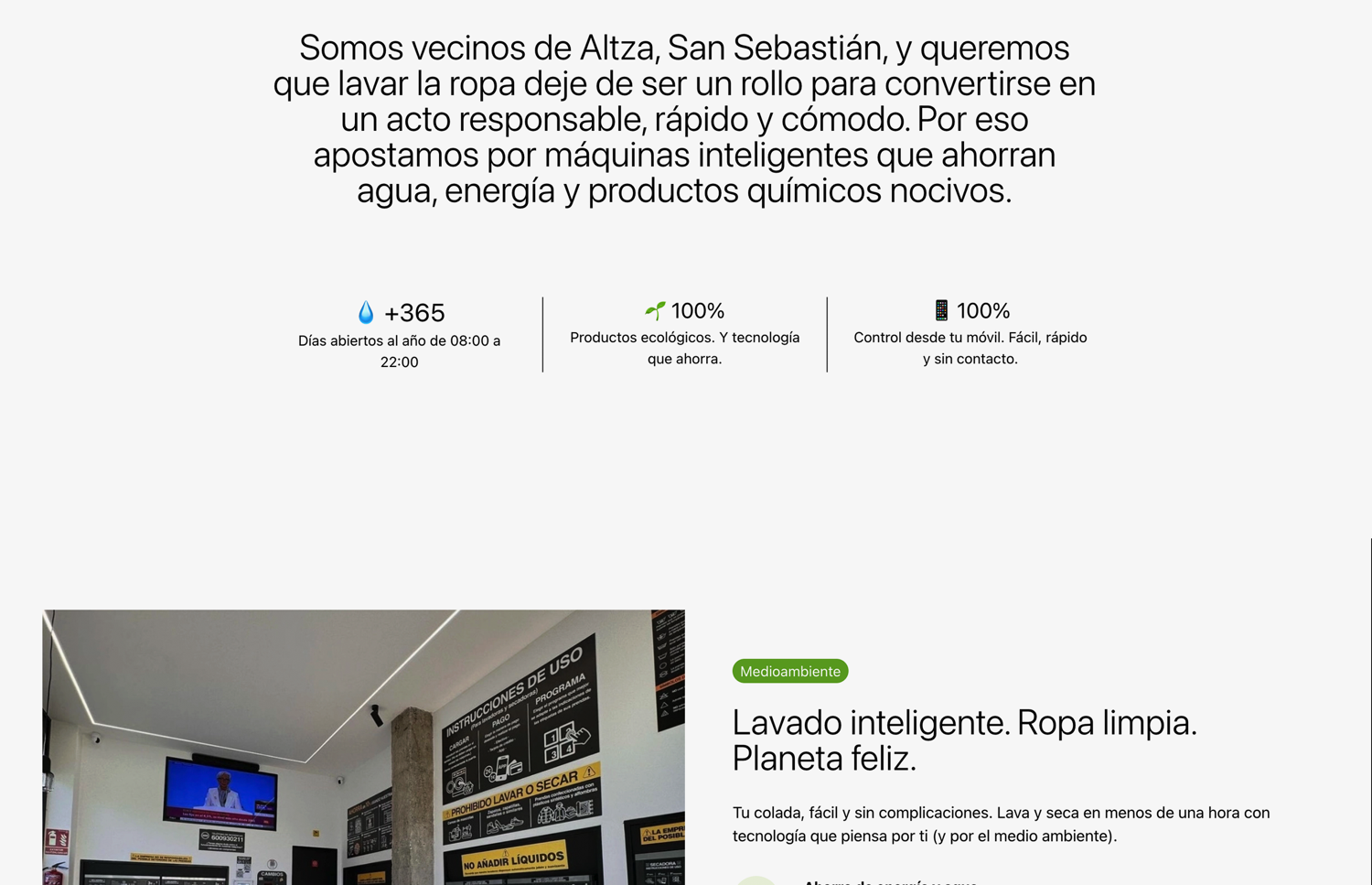 ▷ Ejemplo de página web para lavandería [A medida]