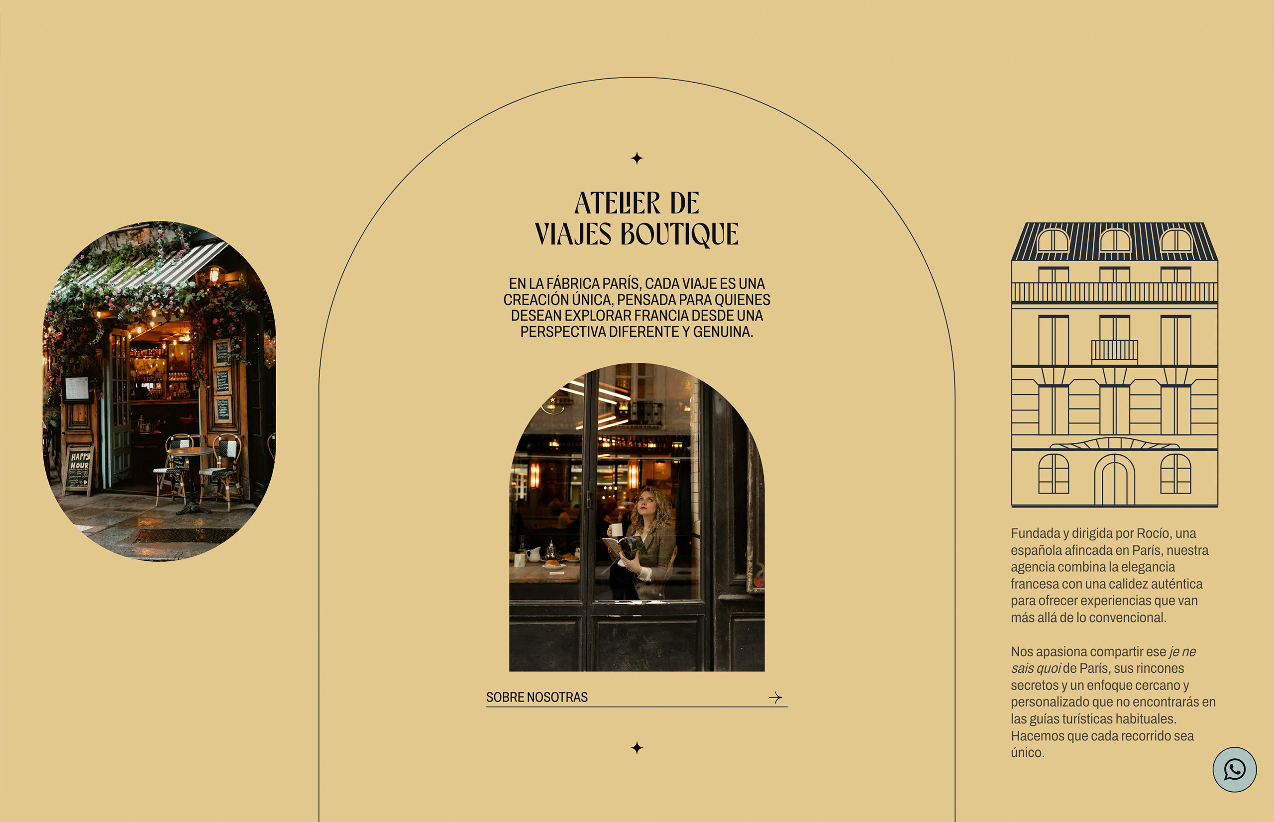 ▷ Ejemplo de página web para atelier de viajes boutique [A medida]