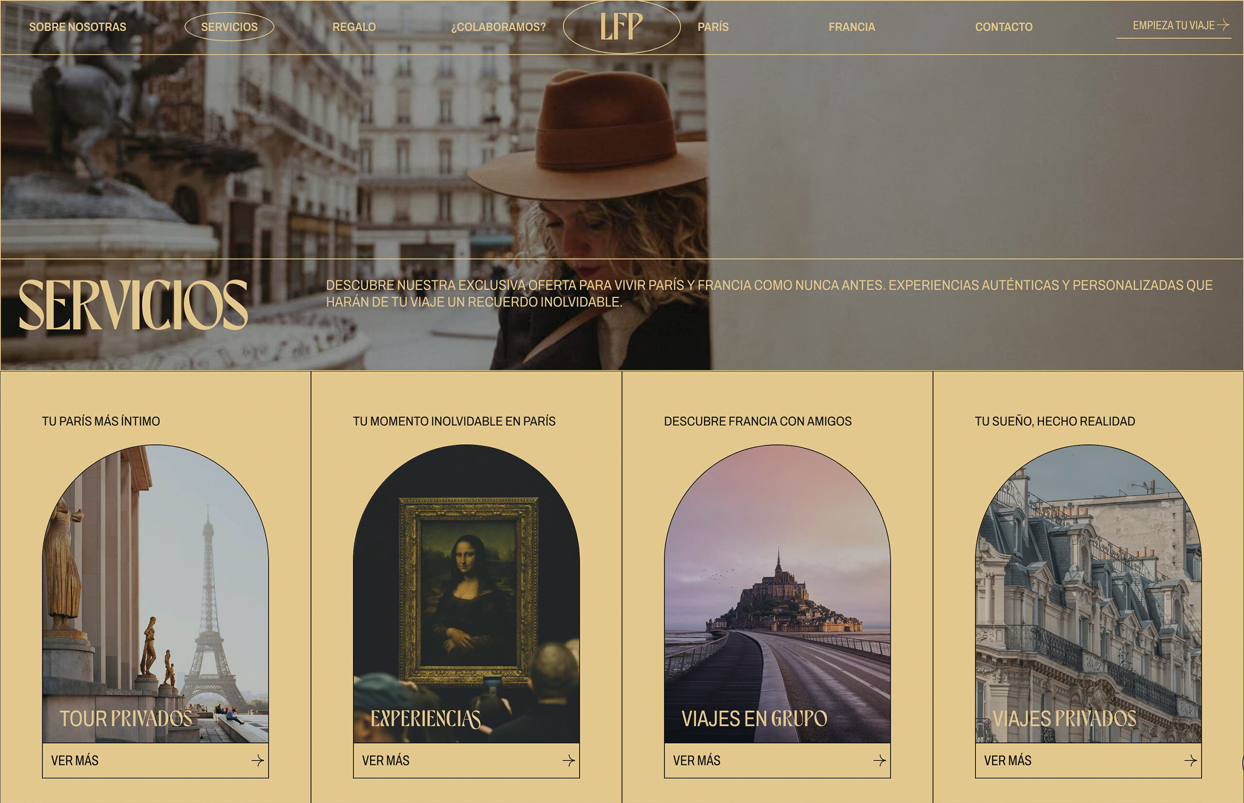 ▷ Ejemplo de página web para atelier de viajes boutique [A medida]