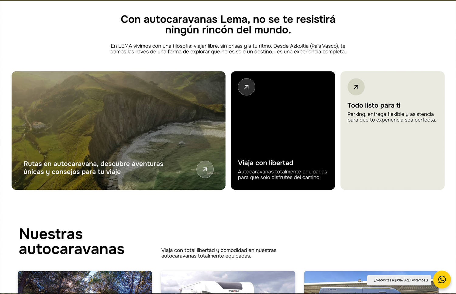 ▷ Ejemplo de página web para alquiler de autocaravanas [A medida]