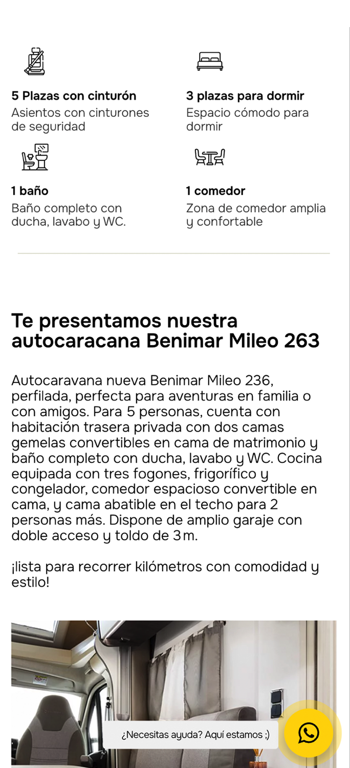 ▷ Ejemplo de página web para alquiler de autocaravanas [A medida]