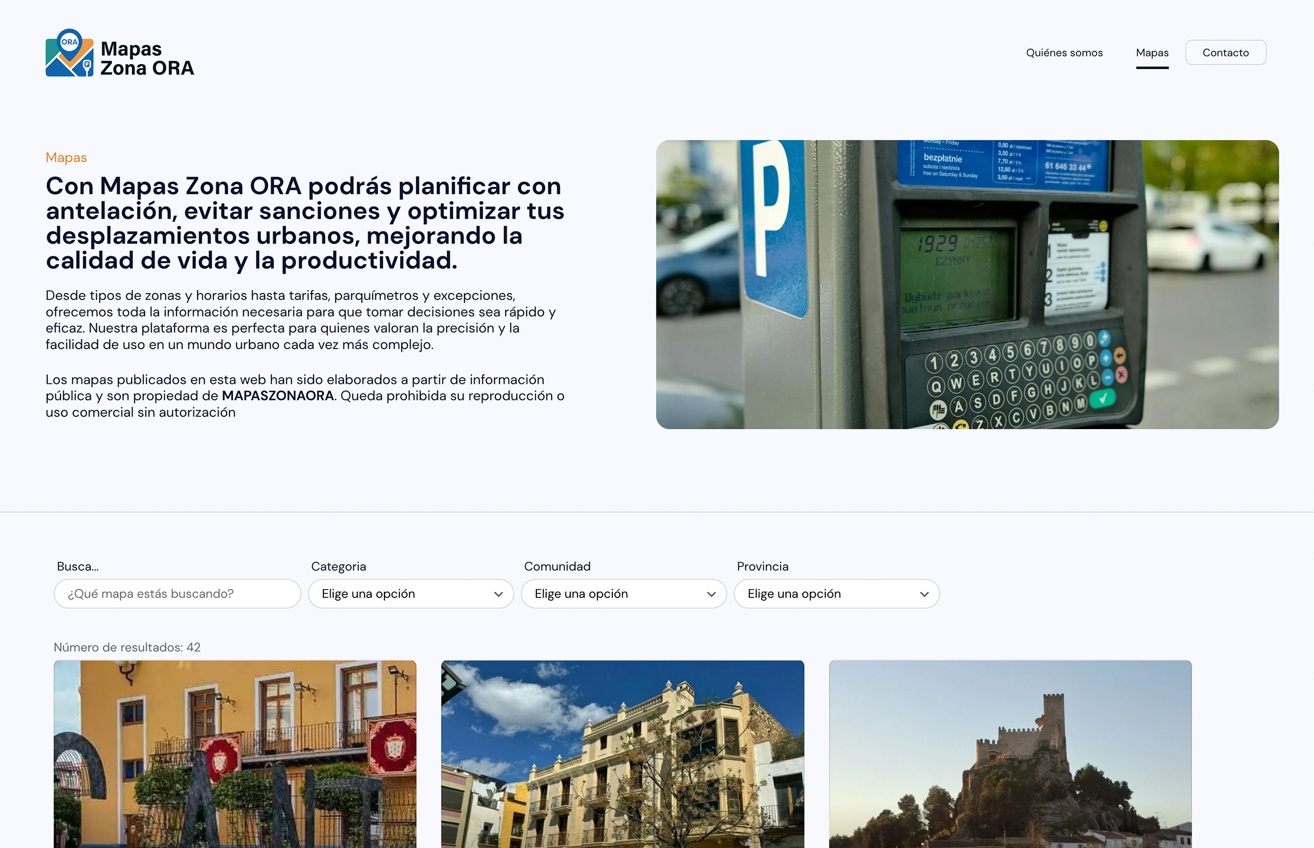 ▷ Ejemplo de página web para mapas interactivos [A medida]