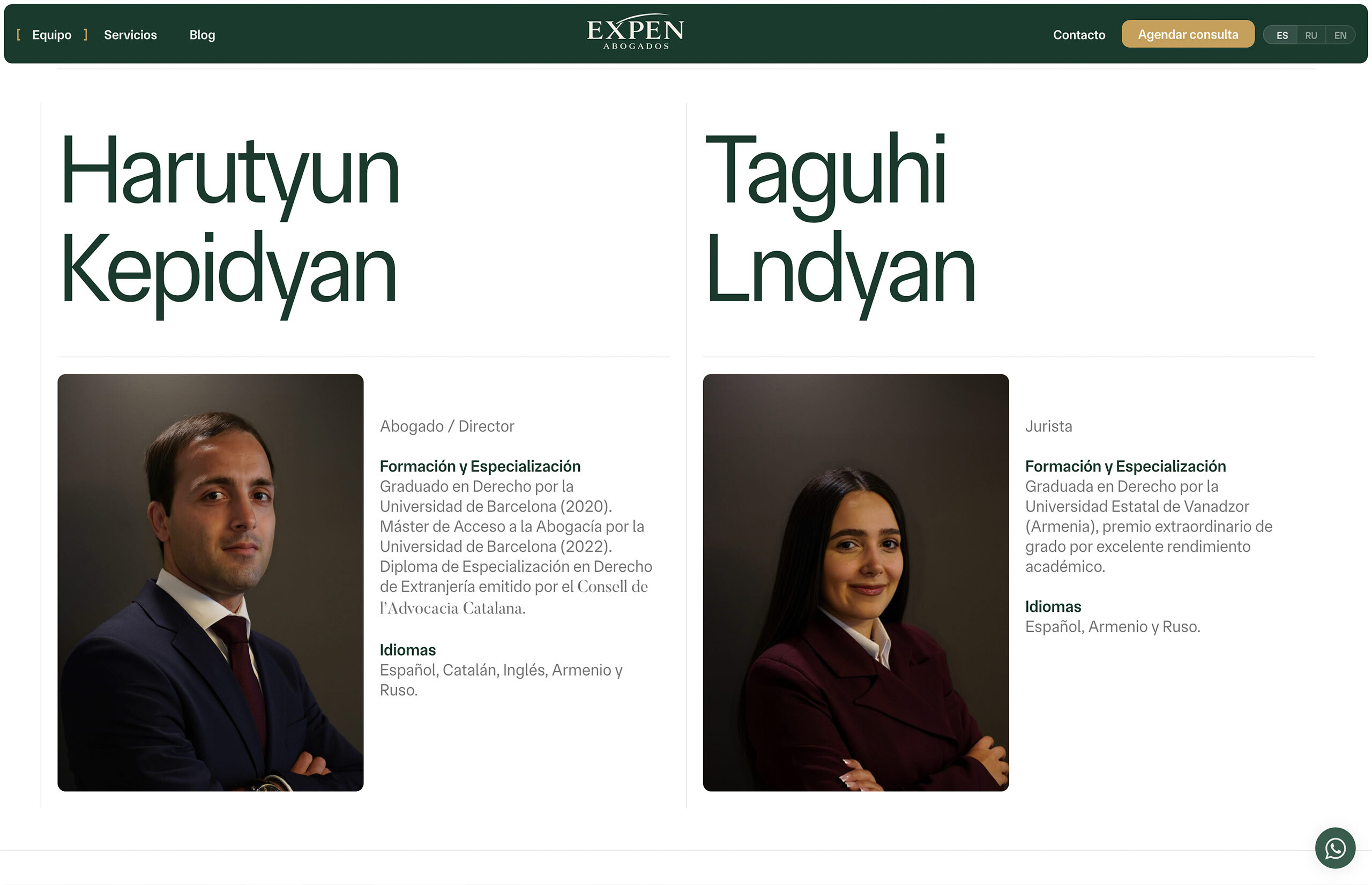 ▷ Ejemplo de página web para abogados [A medida]