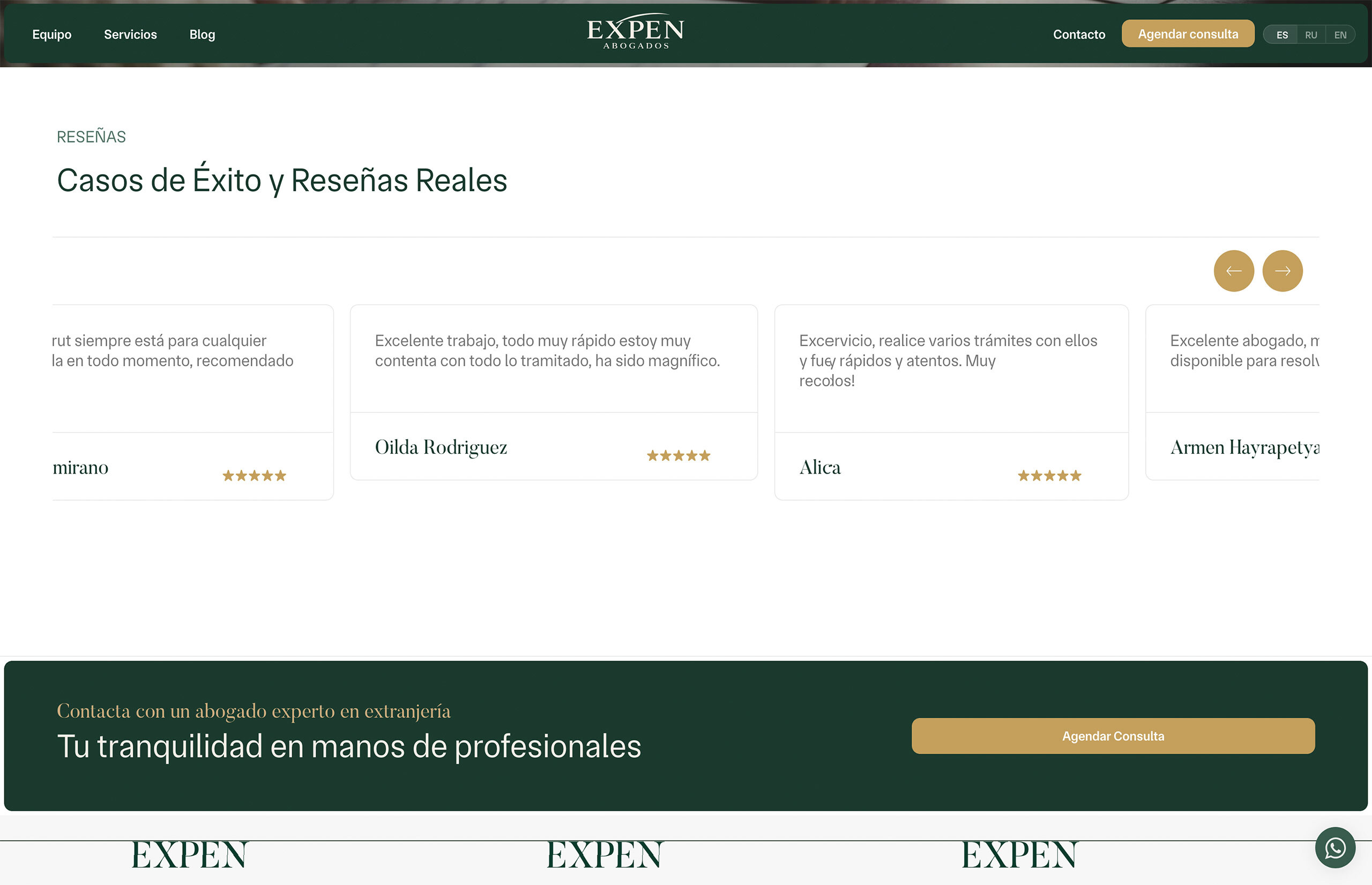 ▷ Ejemplo de página web para abogados [A medida]